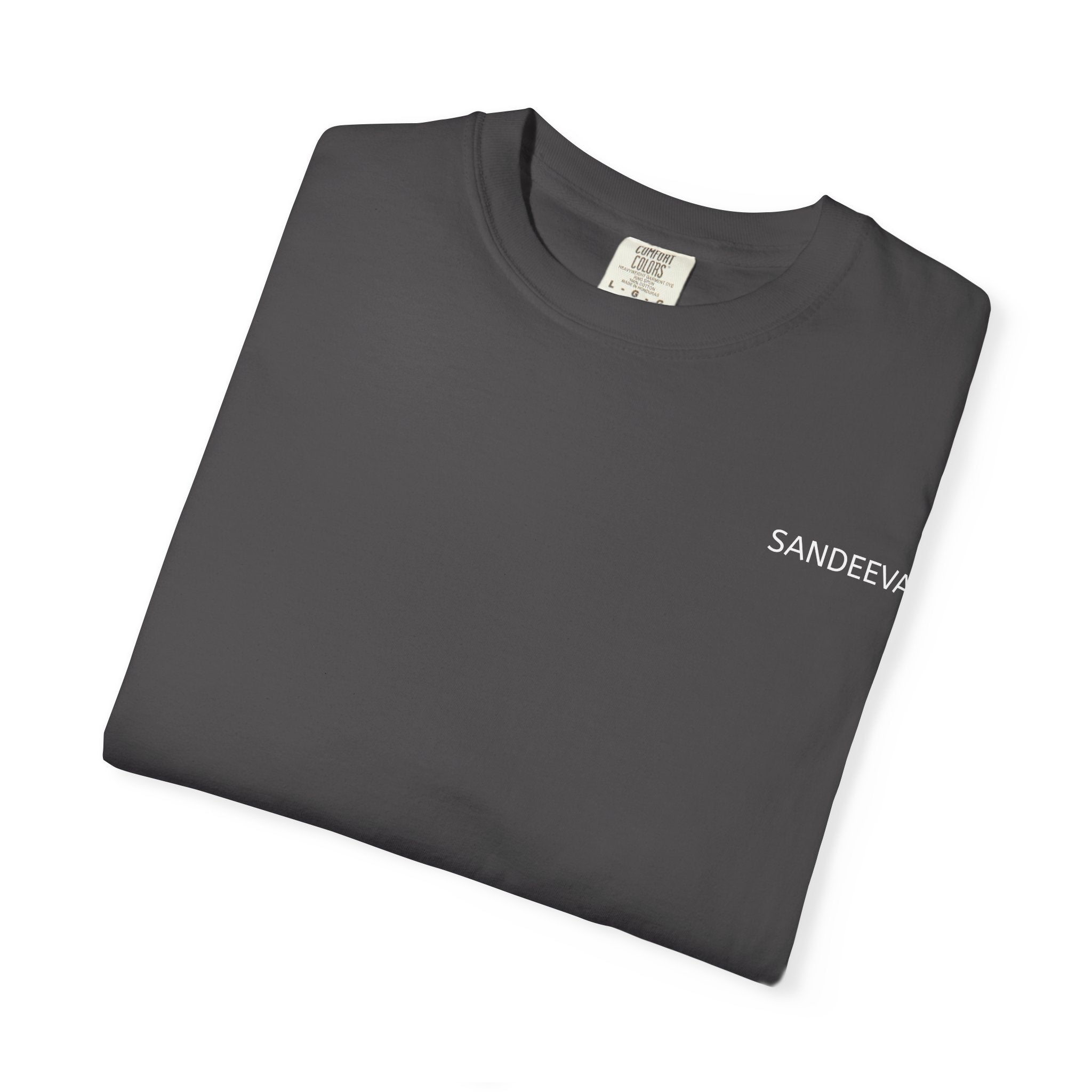 T-Shirt — Minimal 'SANDEEVA' Chest Logo Solid Tee
