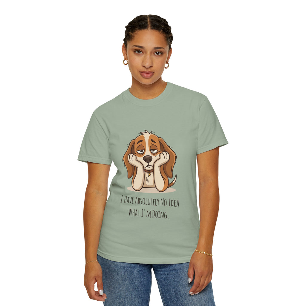 Funny Dog Adulting Confusion T-Shirt