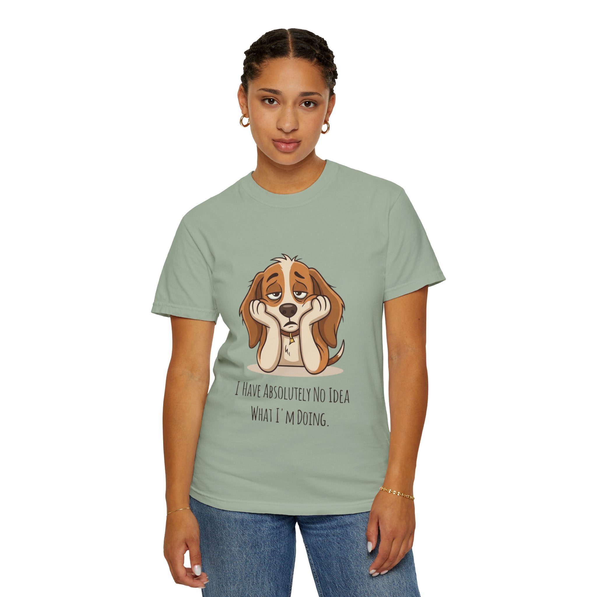 Funny Dog Adulting Confusion T-Shirt