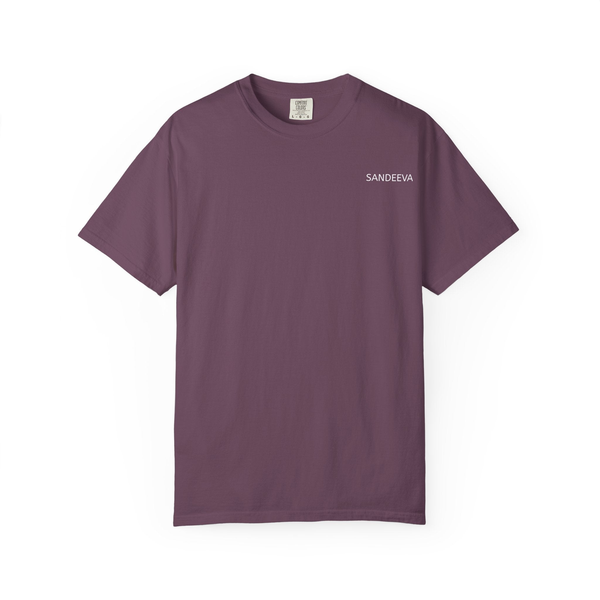 T-Shirt — Minimal 'SANDEEVA' Chest Logo Solid Tee
