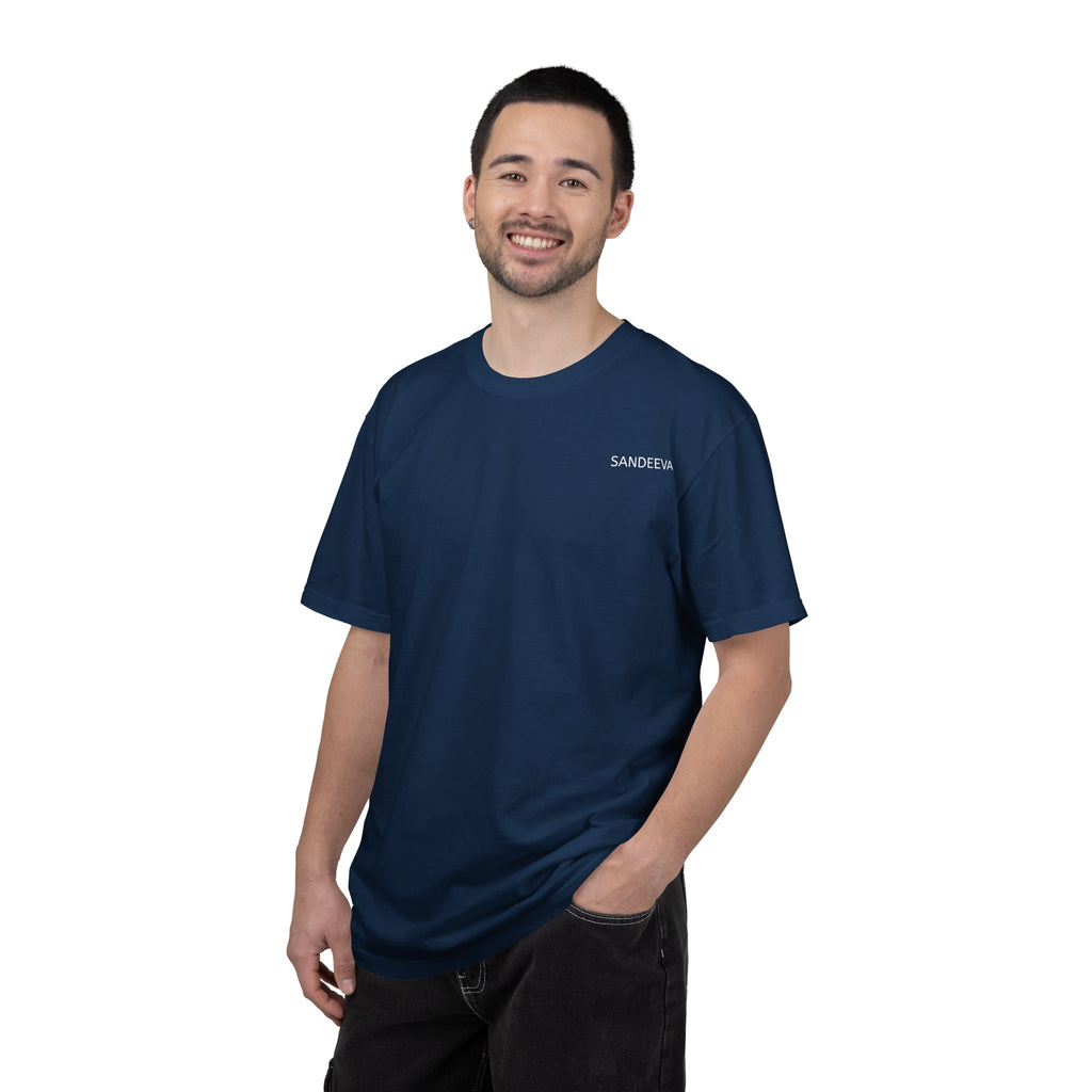 T-Shirt — Minimal 'SANDEEVA' Chest Logo Solid Tee