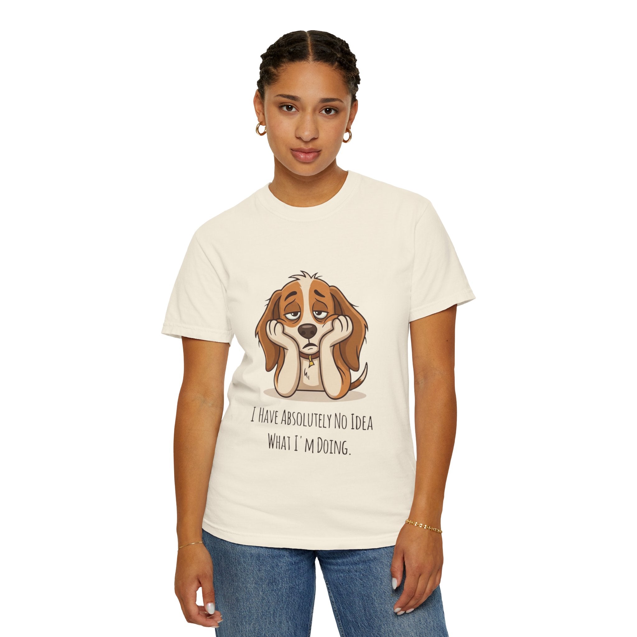 Funny Dog Adulting Confusion T-Shirt