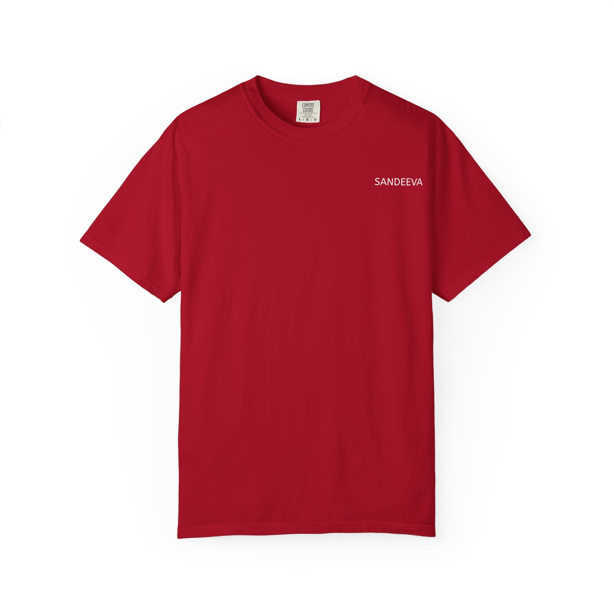 T-Shirt — Minimal 'SANDEEVA' Chest Logo Solid Tee