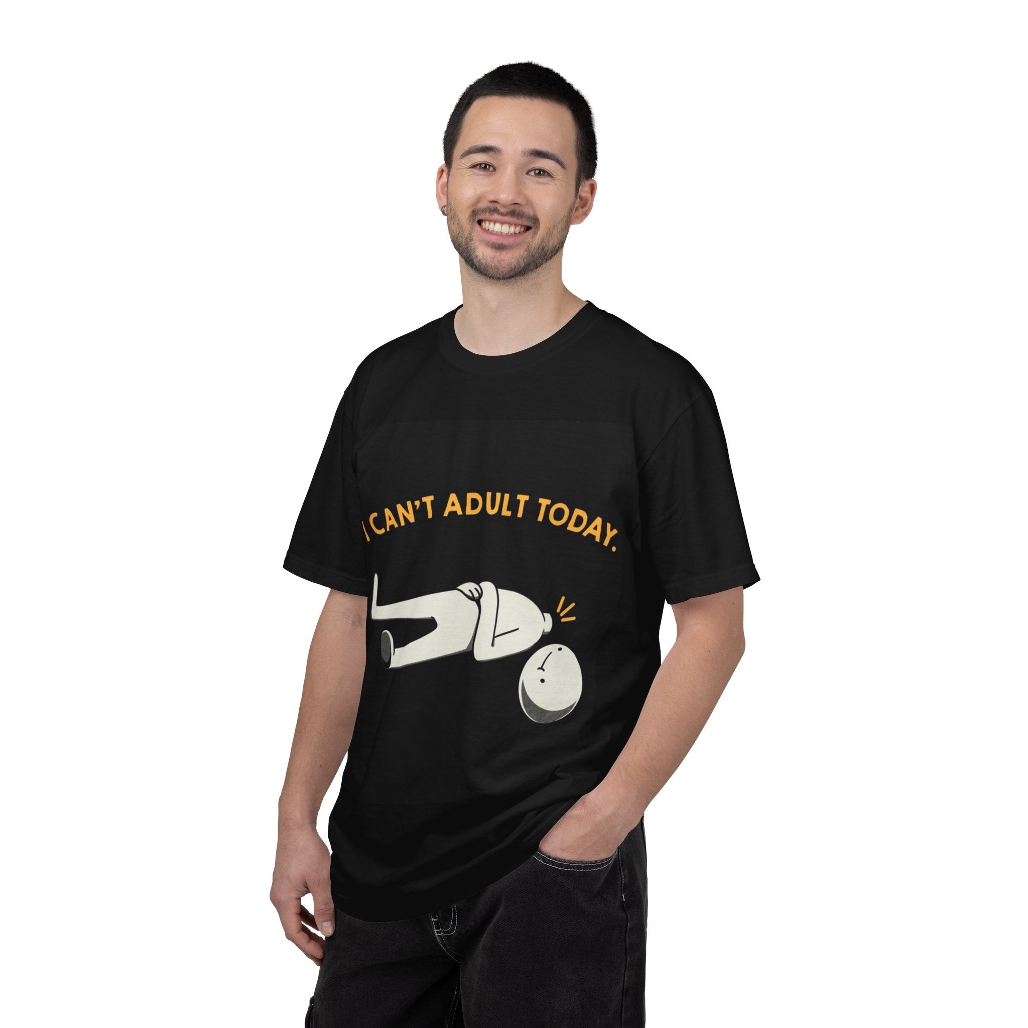 I Can't Adult Today T-Shirt — Funny Lazy Cartoon Tee for Relatable Humor