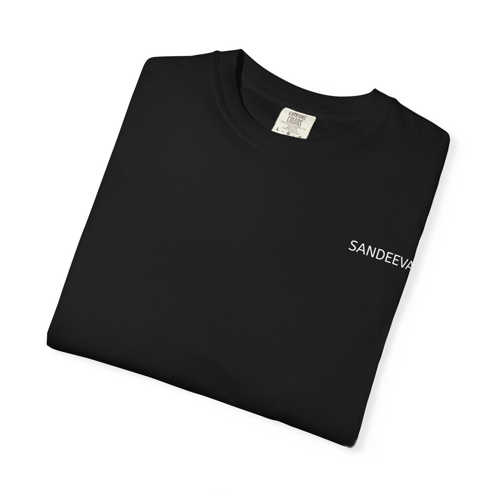 T-Shirt — Minimal 'SANDEEVA' Chest Logo Solid Tee