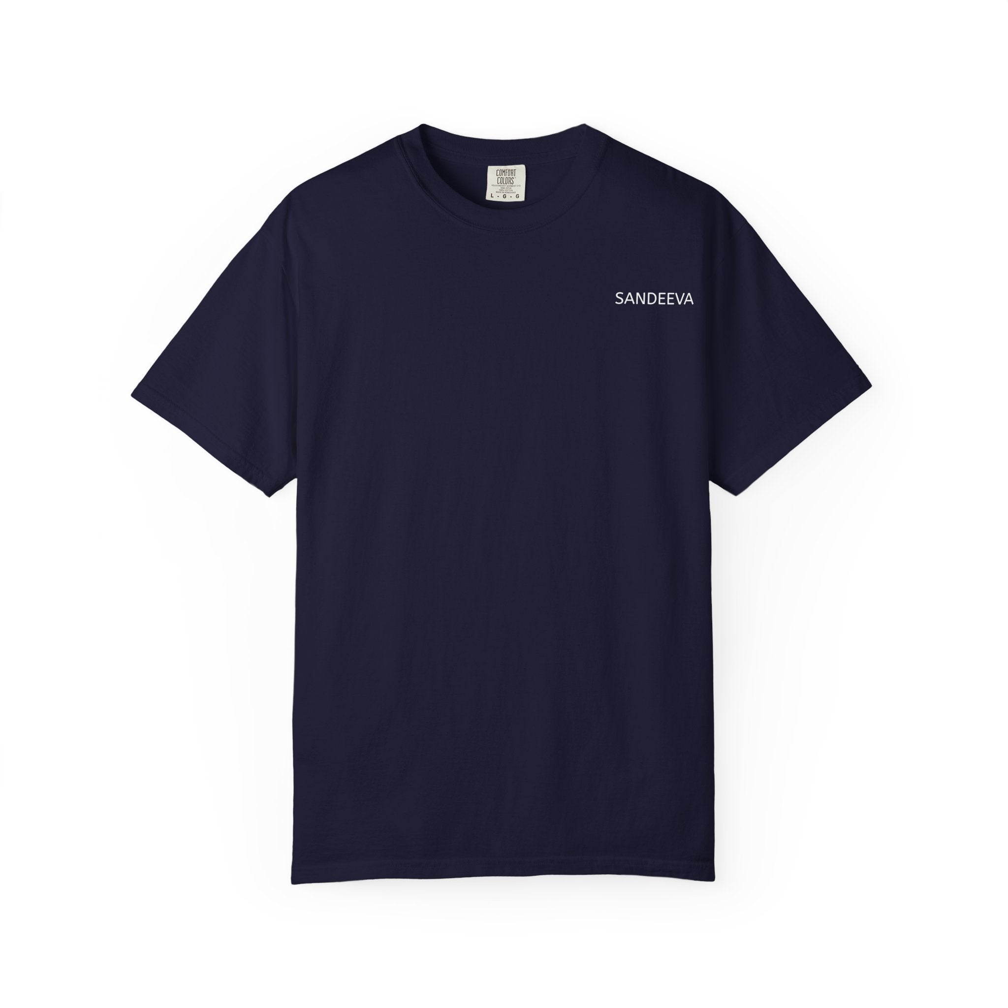 T-Shirt — Minimal 'SANDEEVA' Chest Logo Solid Tee