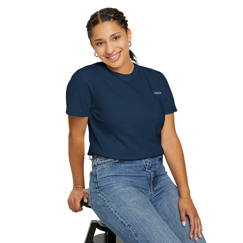 T-Shirt — Minimal 'SANDEEVA' Chest Logo Solid Tee