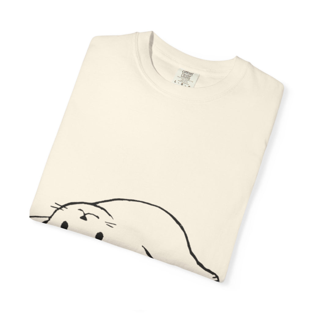 Overthinking and Also Hungry T-Shirt — Cute Lazy Cat Graphic Tee