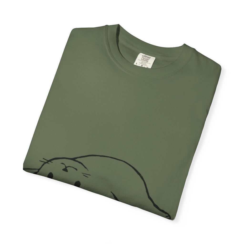Overthinking and Also Hungry T-Shirt — Cute Lazy Cat Graphic Tee