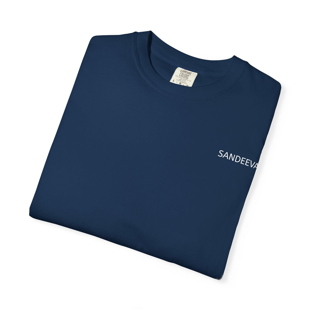 T-Shirt — Minimal 'SANDEEVA' Chest Logo Solid Tee