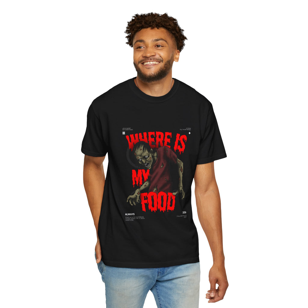 Zombie Foodie - "Where Is My Food" Graphic T-Shirt