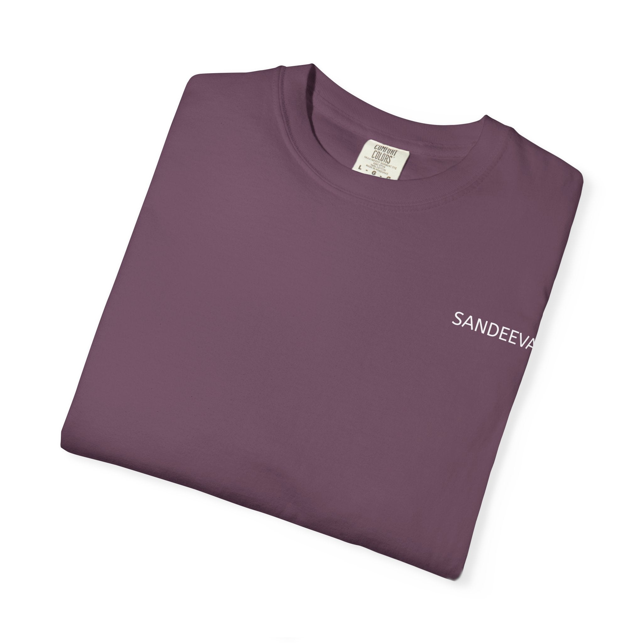 T-Shirt — Minimal 'SANDEEVA' Chest Logo Solid Tee