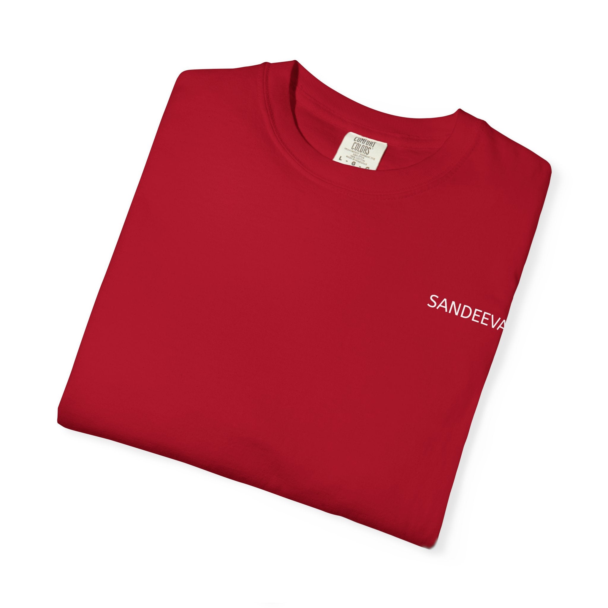 T-Shirt — Minimal 'SANDEEVA' Chest Logo Solid Tee