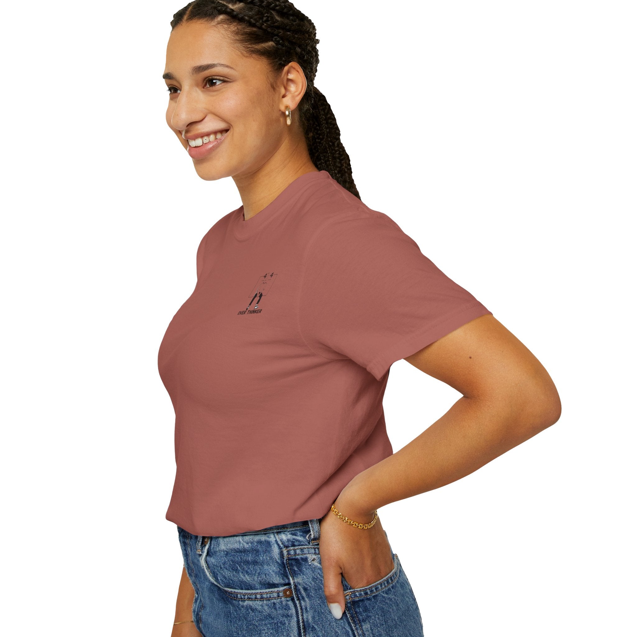 Over Thinker Graphic T-Shirt — Minimalist Illustration Tee
