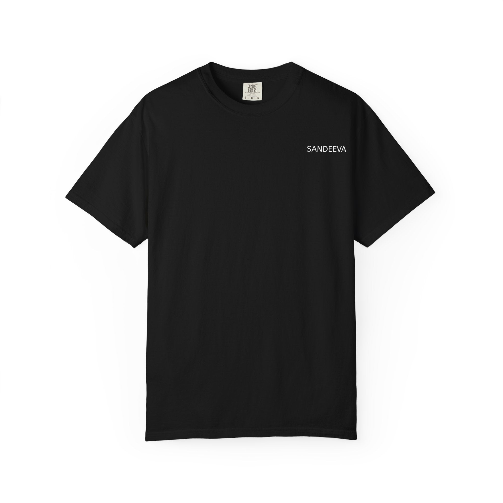 T-Shirt — Minimal 'SANDEEVA' Chest Logo Solid Tee