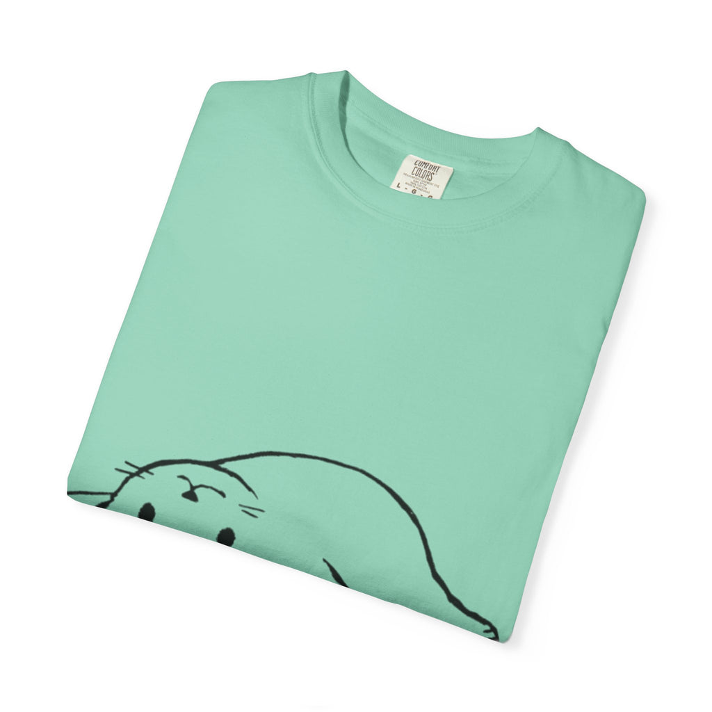 Overthinking and Also Hungry T-Shirt — Cute Lazy Cat Graphic Tee