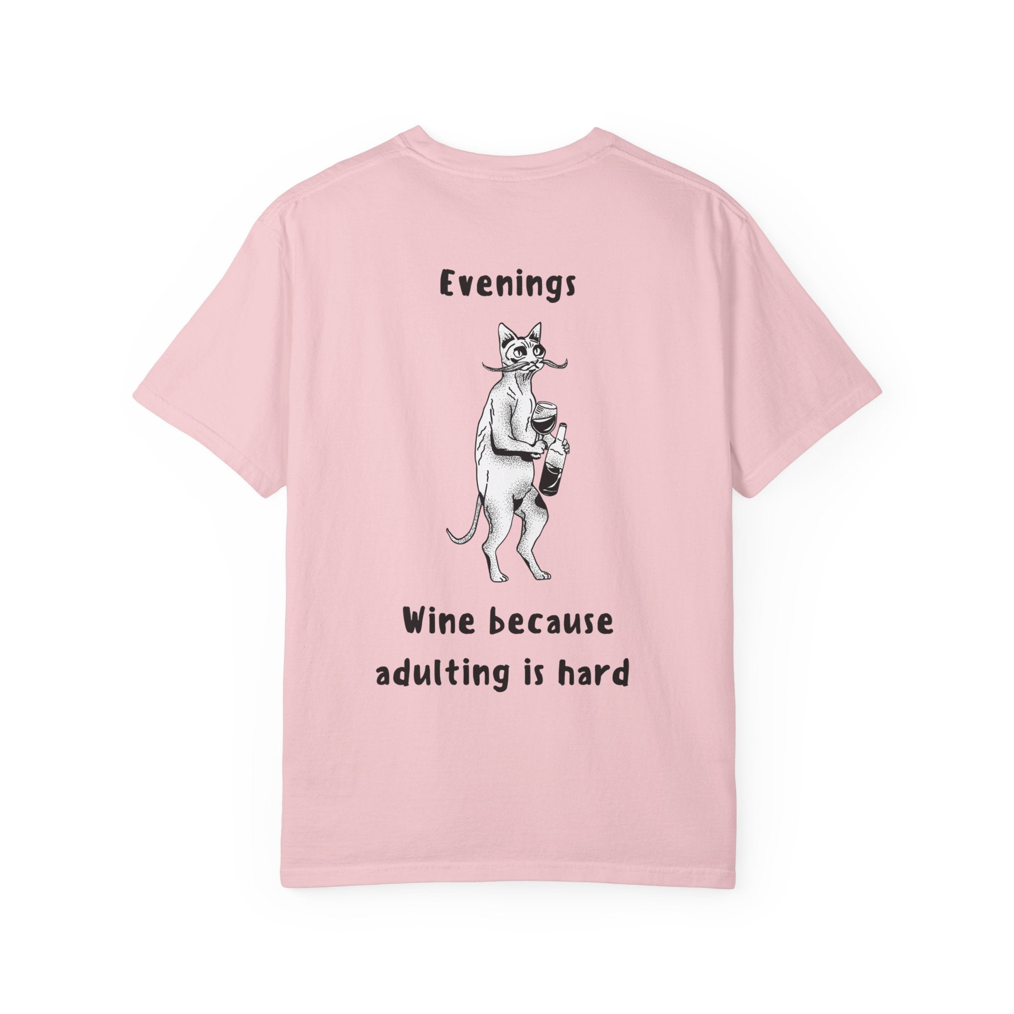 Graphic Tee — “Mornings: Coffee / Evenings: Wine Because Adulting Is Hard”
