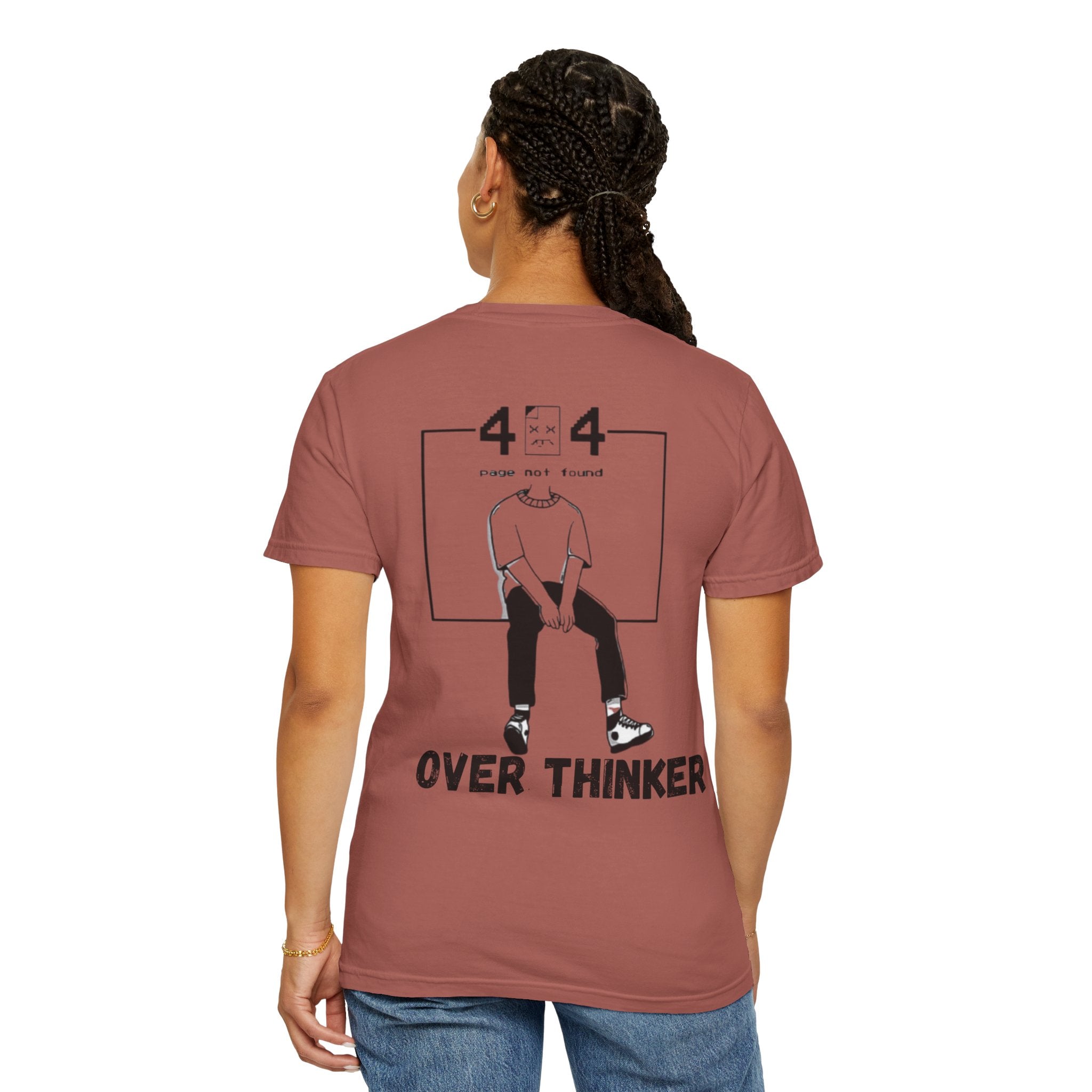 Over Thinker Graphic T-Shirt — Minimalist Illustration Tee