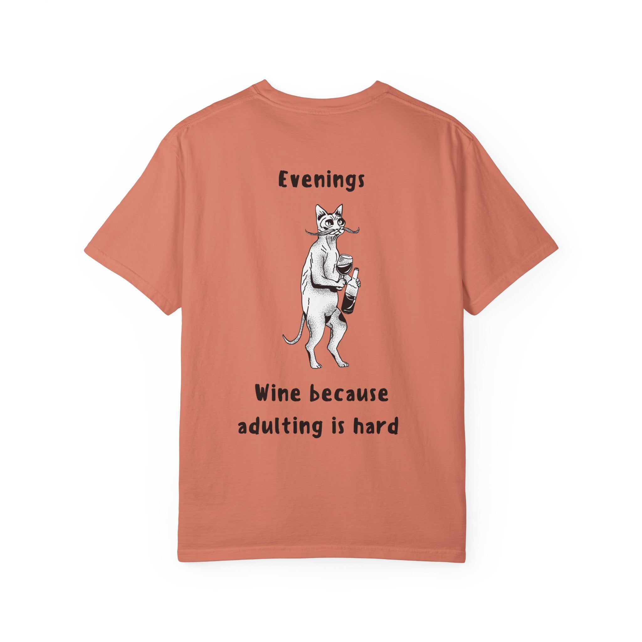 Graphic Tee — “Mornings: Coffee / Evenings: Wine Because Adulting Is Hard”