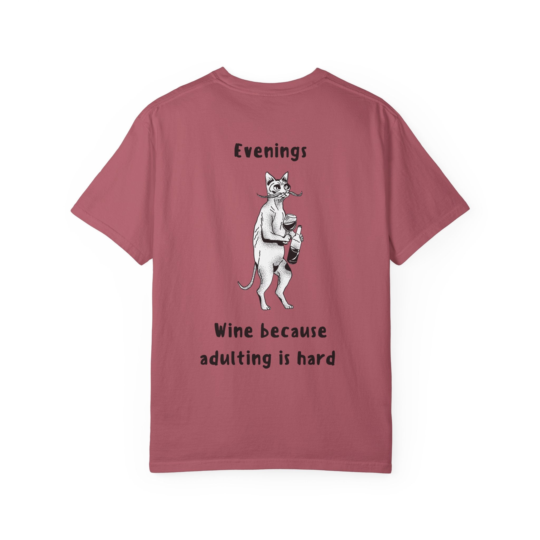 Graphic Tee — “Mornings: Coffee / Evenings: Wine Because Adulting Is Hard”