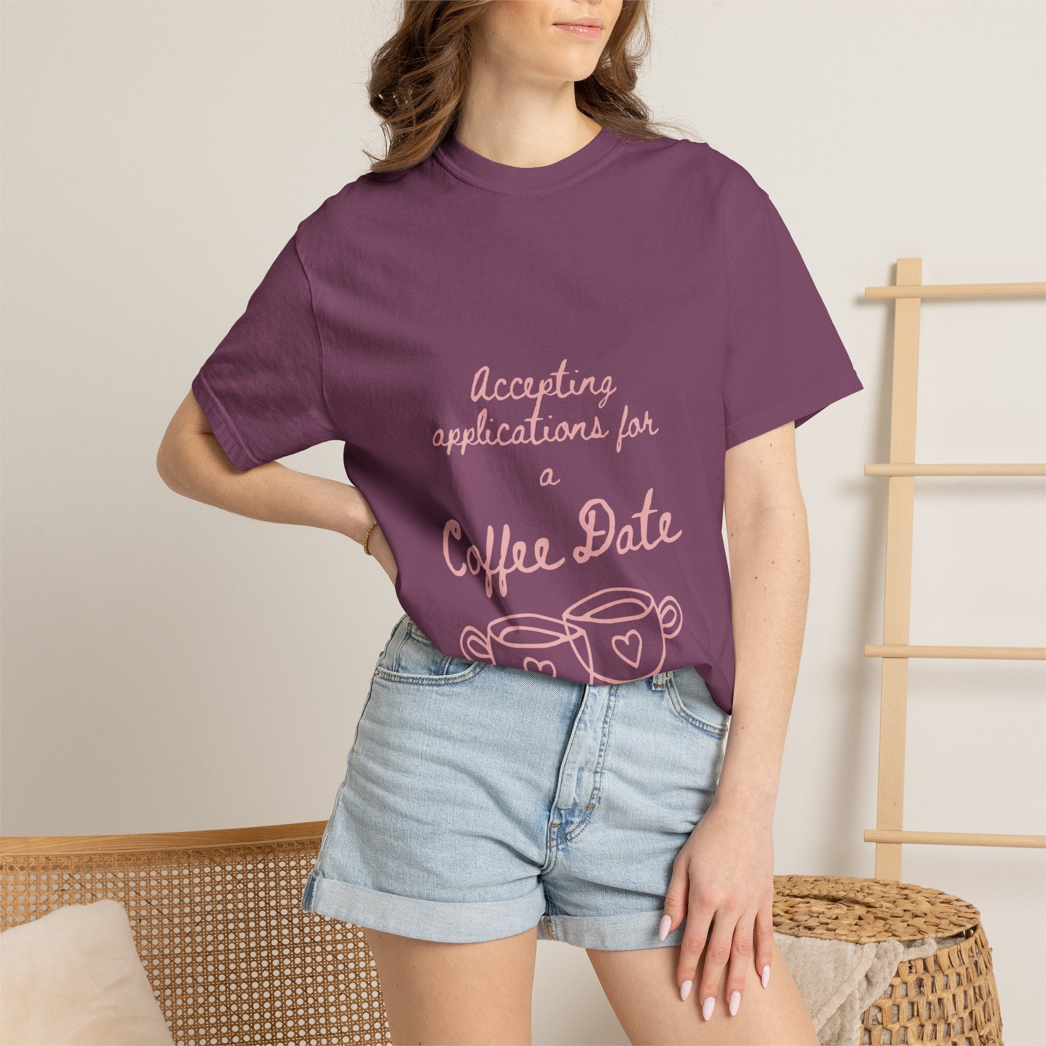 Coffee Date T-Shirt — "Accepting Applications for Coffee Date" Cute Graphic Tee