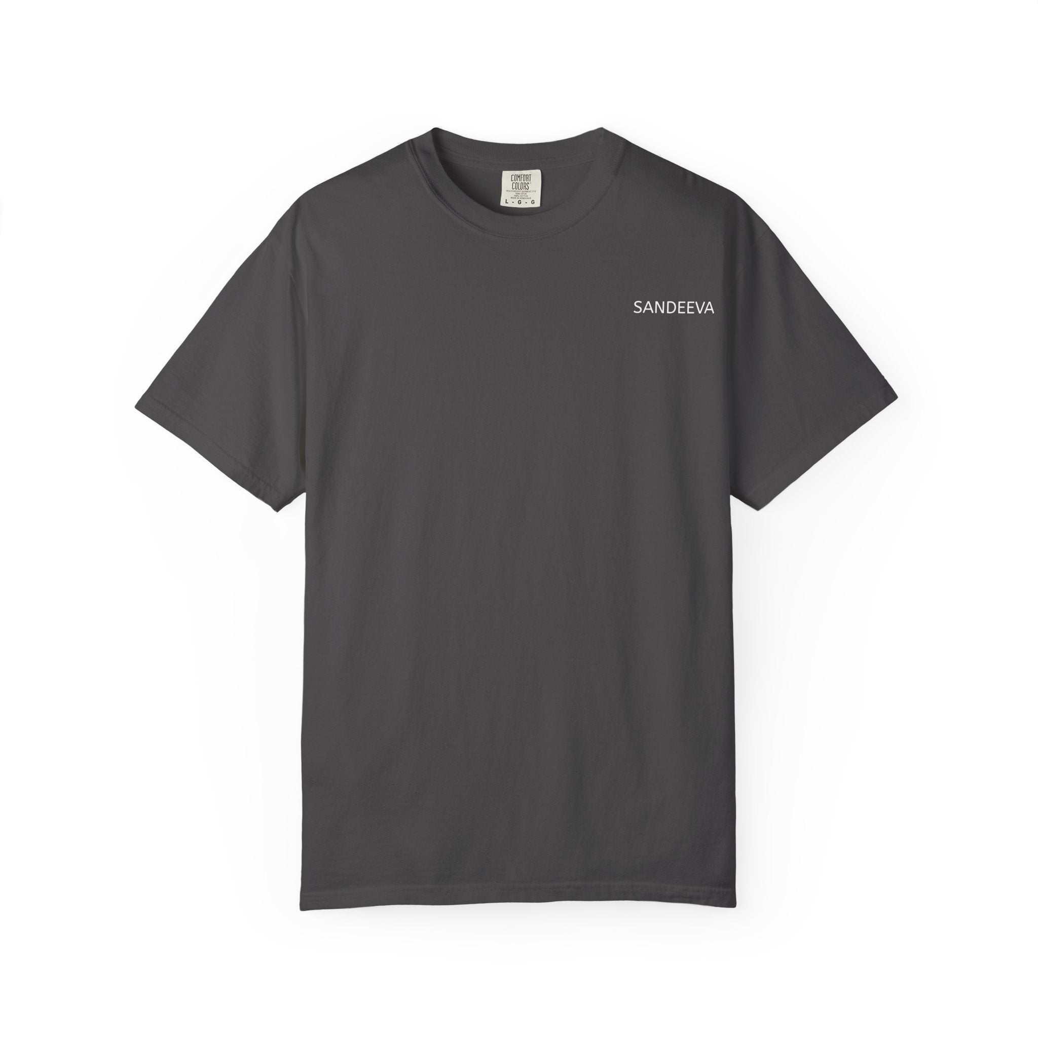 T-Shirt — Minimal 'SANDEEVA' Chest Logo Solid Tee