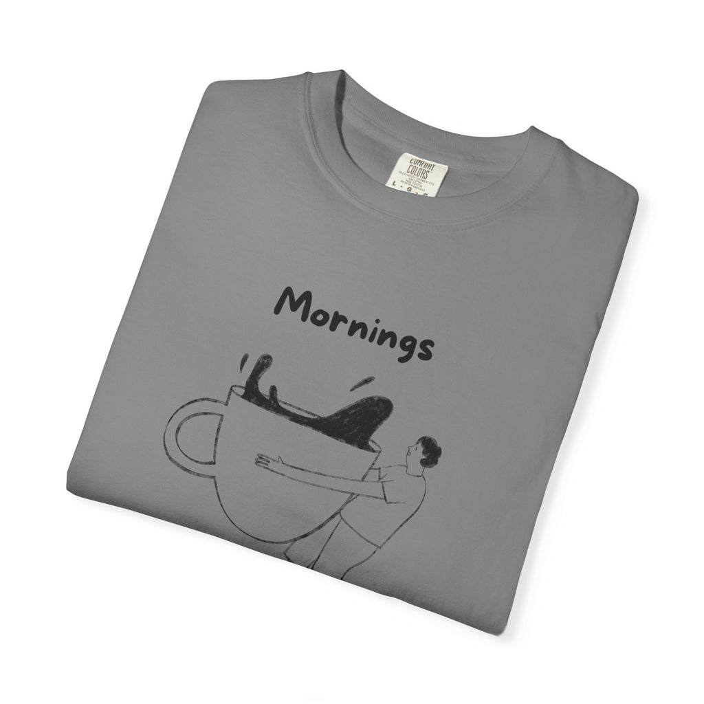 Graphic Tee — “Mornings: Coffee / Evenings: Wine Because Adulting Is Hard”
