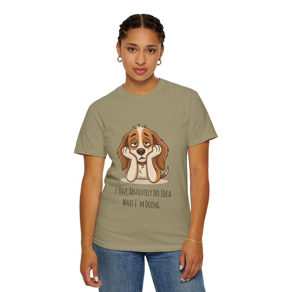 Funny Dog Adulting Confusion T-Shirt