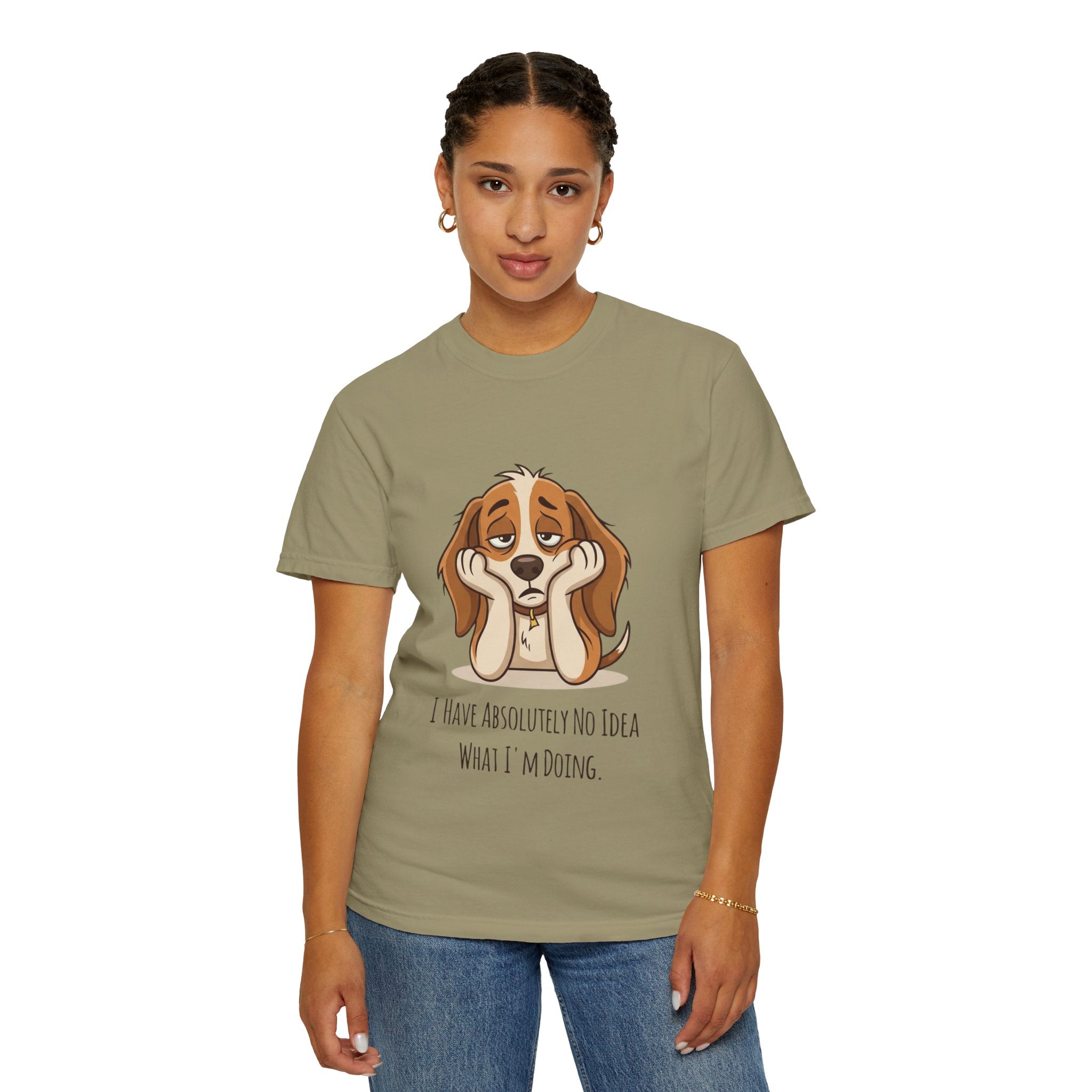 Funny Dog Adulting Confusion T-Shirt