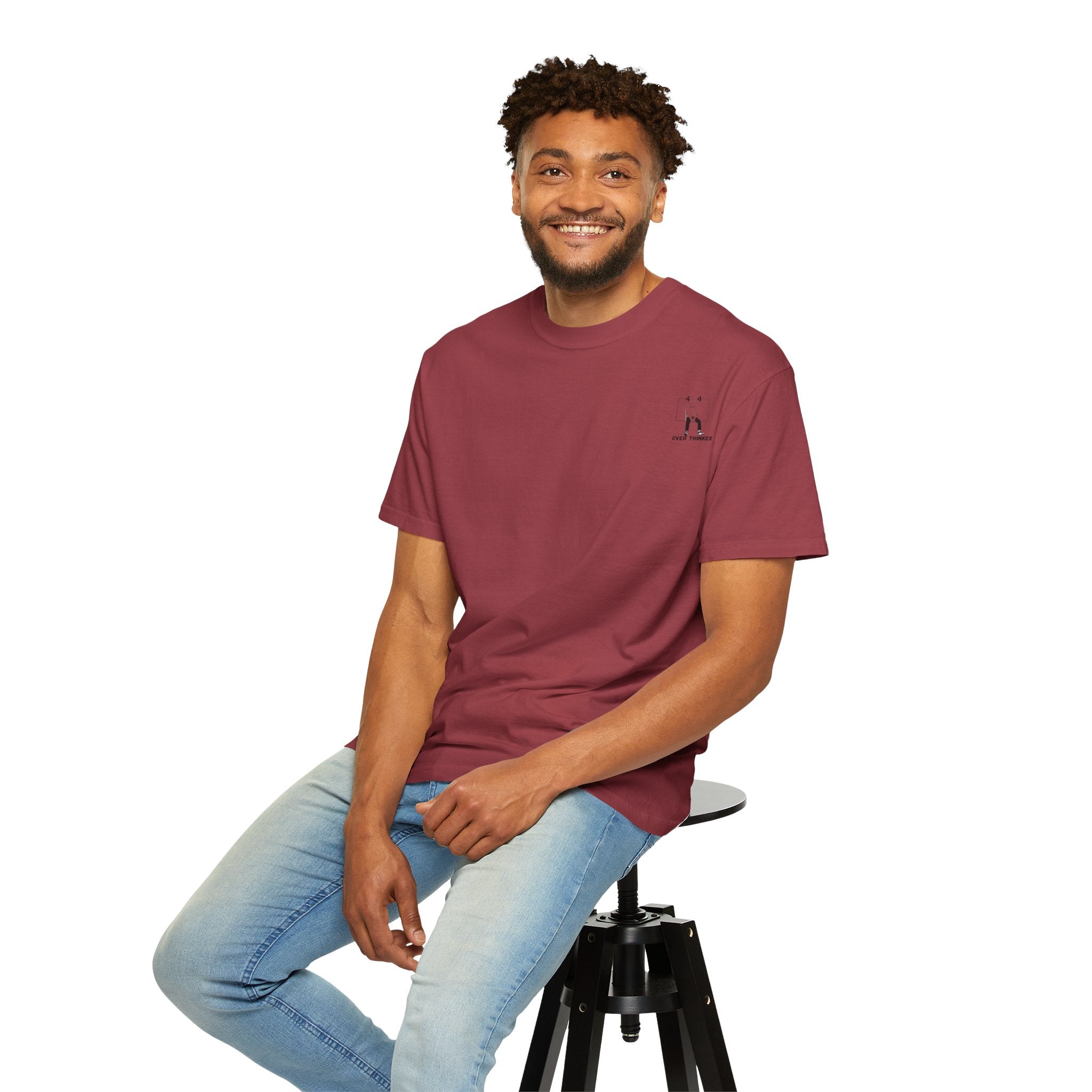 Over Thinker Graphic T-Shirt — Minimalist Illustration Tee