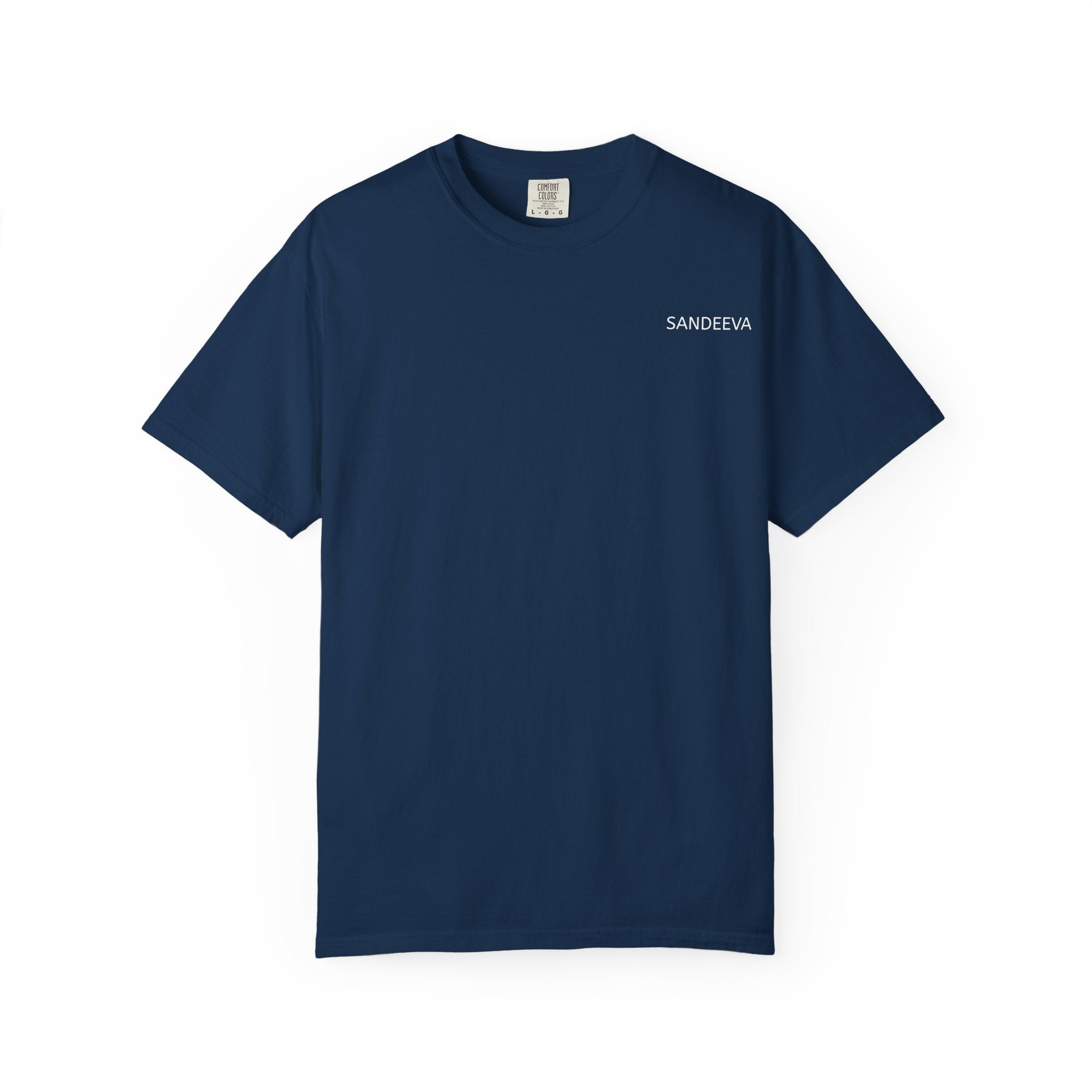 T-Shirt — Minimal 'SANDEEVA' Chest Logo Solid Tee