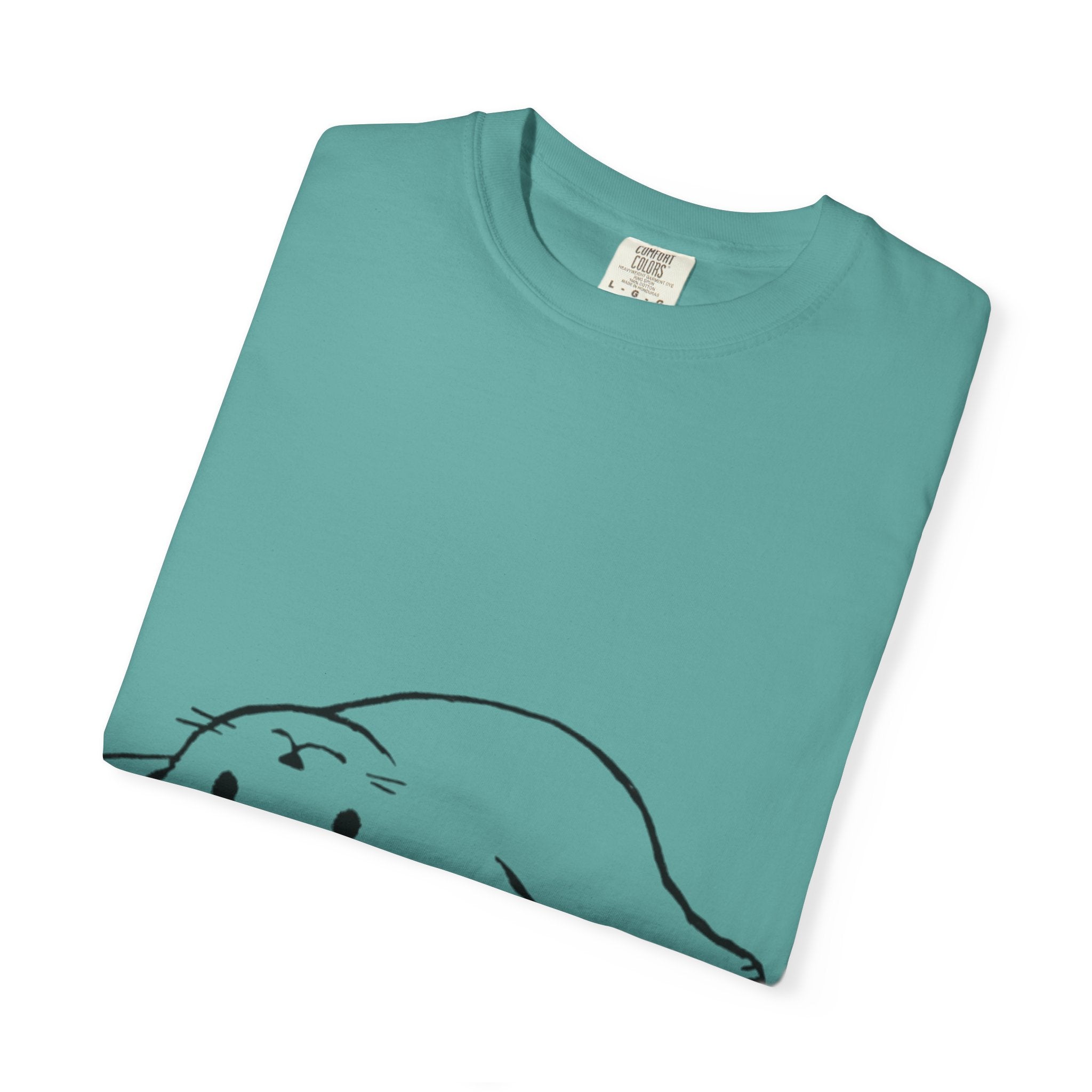 Overthinking and Also Hungry T-Shirt — Cute Lazy Cat Graphic Tee